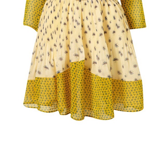 TOPSHOP Yellow Buttercream Flower Patch Dress - Picture 3 of 9